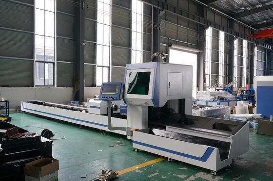 tagliatrice del laser della fibra della metropolitana del tubo di 1500w IPG 6m di carico automatici per acciaio dolce rotondo