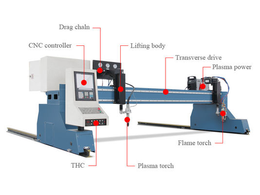 tagliatrice del plasma di CNC 440V 3000X10000mm, taglierina del plasma di Airgas
